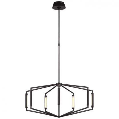 Visual Comfort Signature Appareil Low Profile Chandelier Polished Nickel