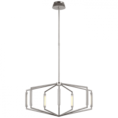 Visual Comfort & Co. Signature Collection Appareil Low Profile Chandelier - Polished Nickel 50.75"