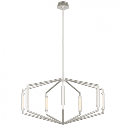 Visual Comfort Signature Appareil Low Profile Chandelier Polished Nickel