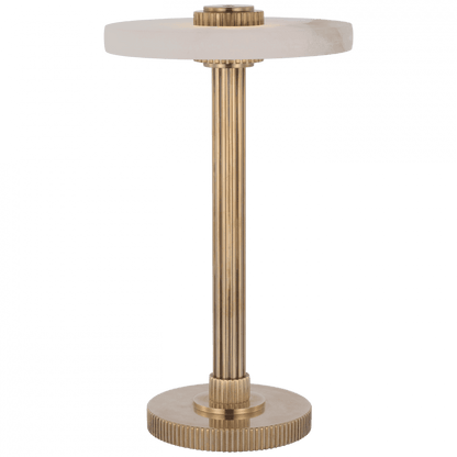 Visual Comfort Signature Aran 9 Hand-Rubbed Antique Brass and Alabaster