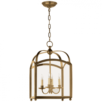 Visual Comfort Signature Arch Top Lantern Pendant Antique-Burnished Brass