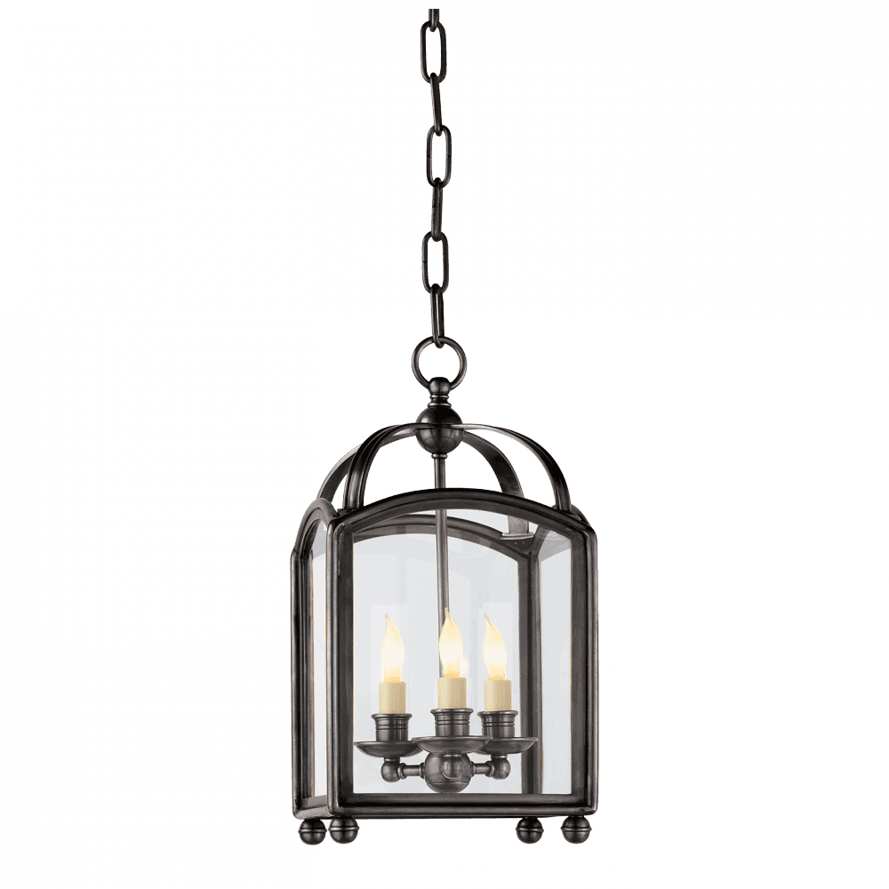 Visual Comfort Signature Arch Top Mini Lantern Pendant Bronze