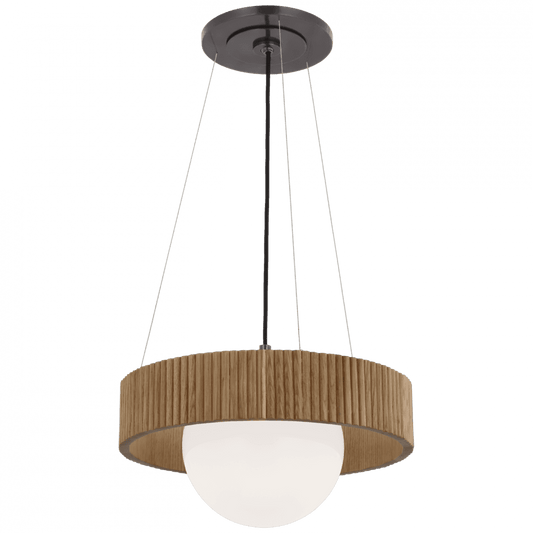 Visual Comfort Signature Arena 18 Bronze and White Glass