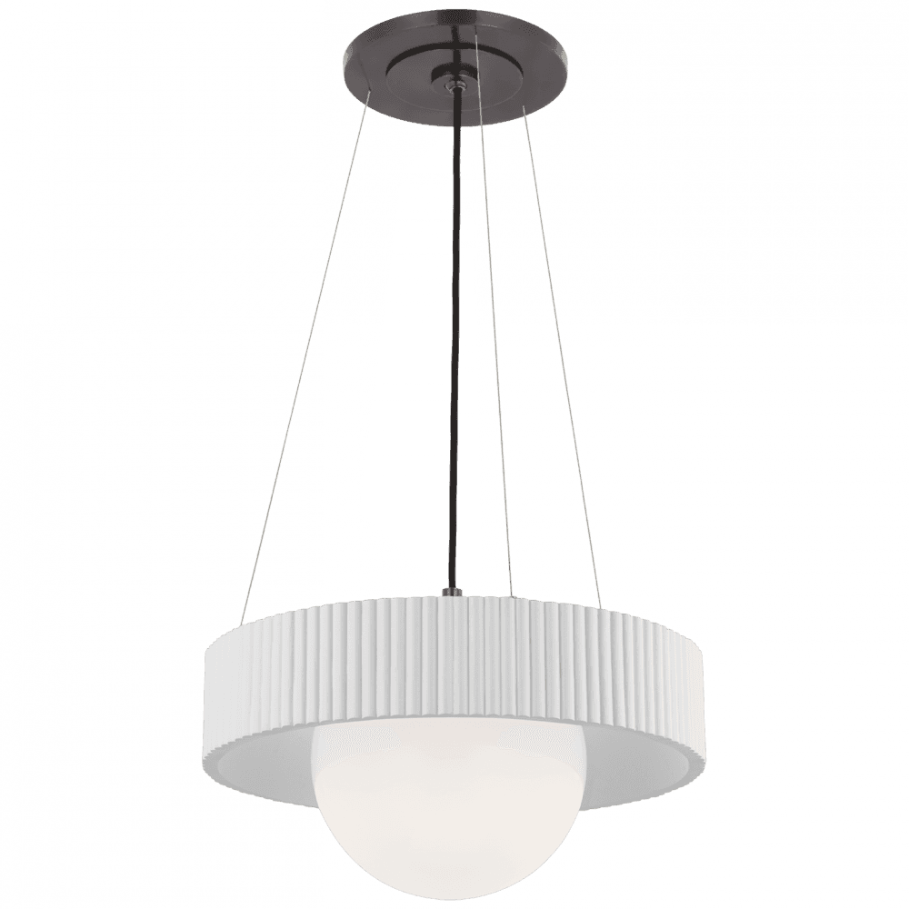 Visual Comfort Signature Arena 18 Bronze and White Glass