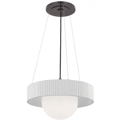Visual Comfort Signature Arena 18 Bronze and White Glass