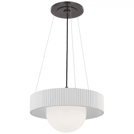 Visual Comfort Signature Arena 18 Bronze and White Glass