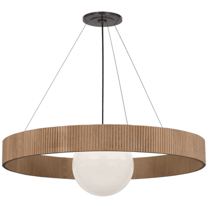 Visual Comfort Signature Arena 42 Bronze and White Glass