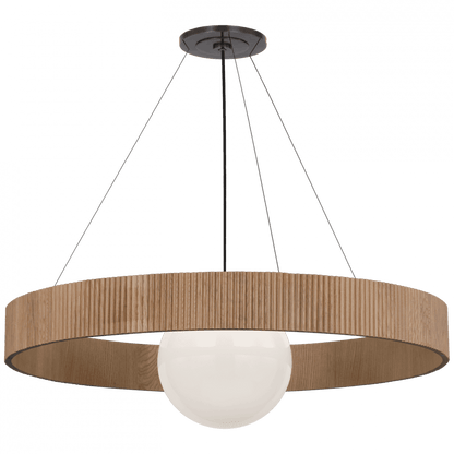 Visual Comfort Signature Arena 53 Bronze and White Glass