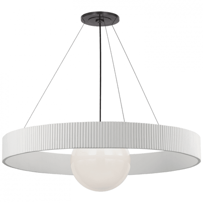Visual Comfort Signature Arena 53 Bronze and White Glass