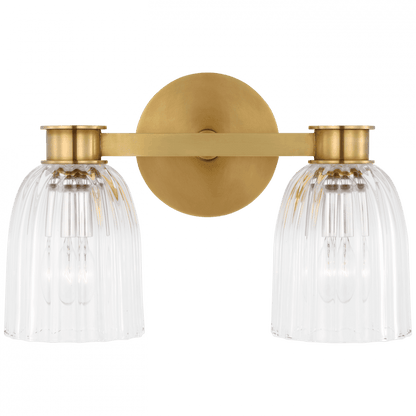 Visual Comfort Signature Asalea Double Wall Sconce Hand-Rubbed Antique Brass