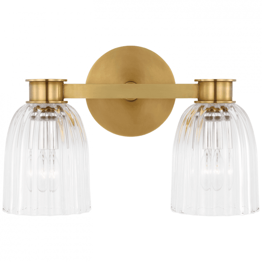 Visual Comfort Signature Asalea Double Wall Sconce Hand-Rubbed Antique Brass