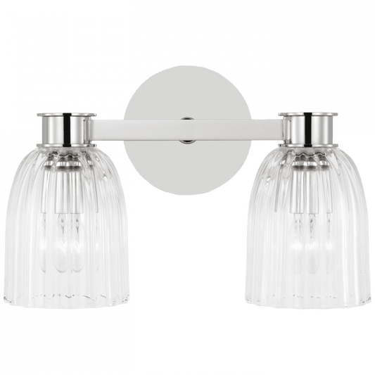 Visual Comfort Signature Asalea Double Wall Sconce Polished Nickel