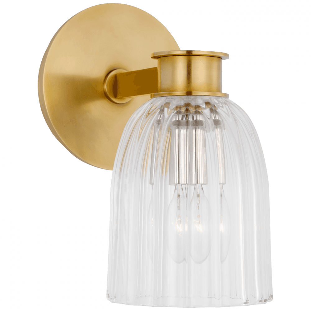 Visual Comfort Signature Asalea Single Wall Sconce Hand-Rubbed Antique Brass
