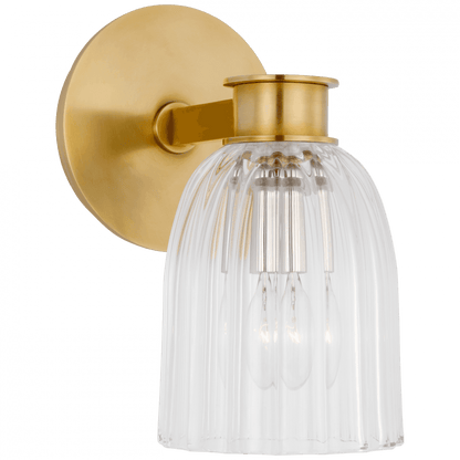Visual Comfort Signature Asalea Single Wall Sconce Hand-Rubbed Antique Brass