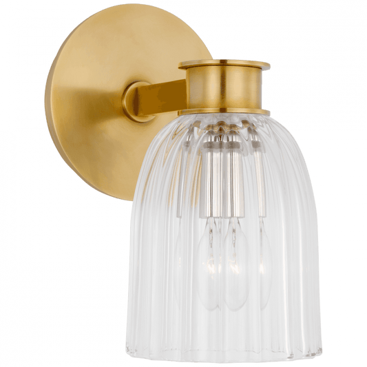 Visual Comfort Signature Asalea Single Wall Sconce Hand-Rubbed Antique Brass