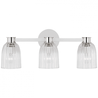 Visual Comfort Signature Asalea Triple Vanity Light Polished Nickel