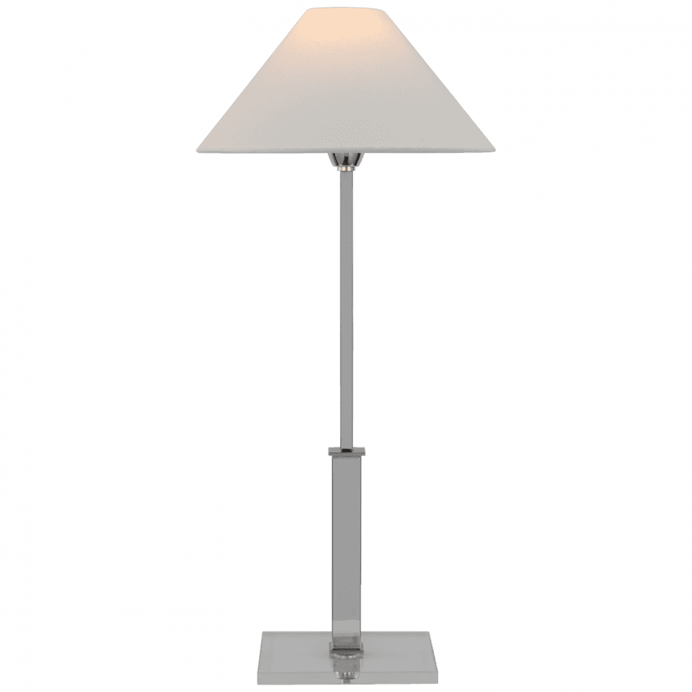 Visual Comfort Signature Asher Table Lamp Polished Nickel and Crystal