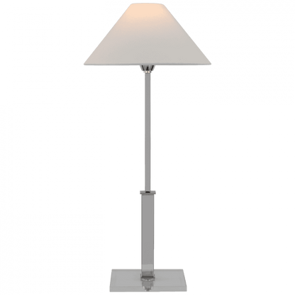 Visual Comfort Signature Asher Table Lamp Polished Nickel and Crystal