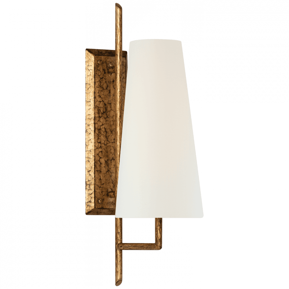 Visual Comfort Signature Ashton Large Single Sculpted Wall Sconce Gilded Iron