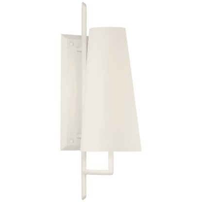 Visual Comfort Signature Ashton Large Single Sculpted Wall Sconce Plaster White