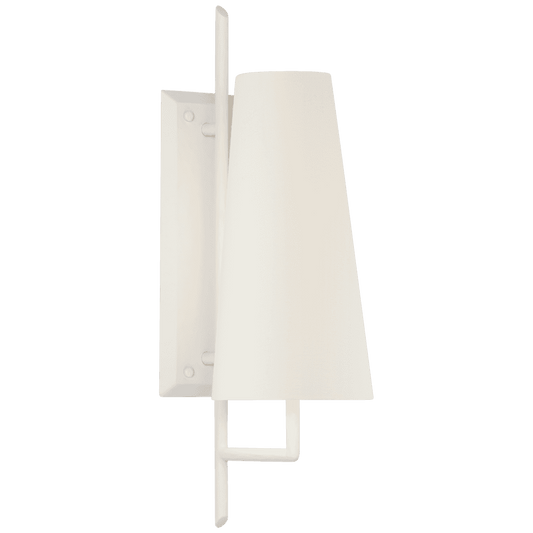 Visual Comfort Signature Ashton Large Single Sculpted Wall Sconce Plaster White