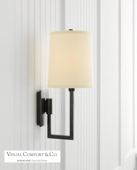 Visual Comfort Signature Aspect Library Wall Sconce Polished Nickel