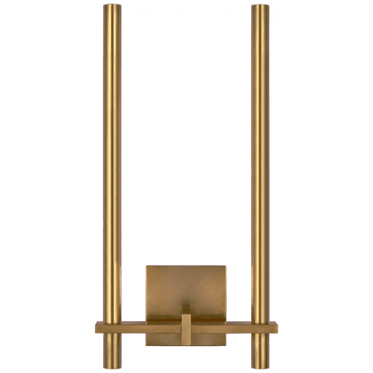 Visual Comfort Signature Axis Medium Two Arm Sconce Antique-Burnished Brass