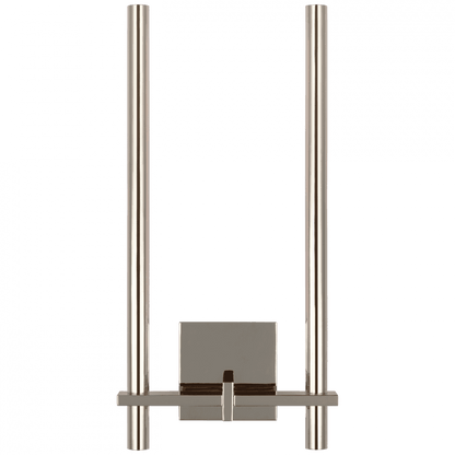 Visual Comfort Signature Axis Medium Two Arm Sconce Polished Nickel