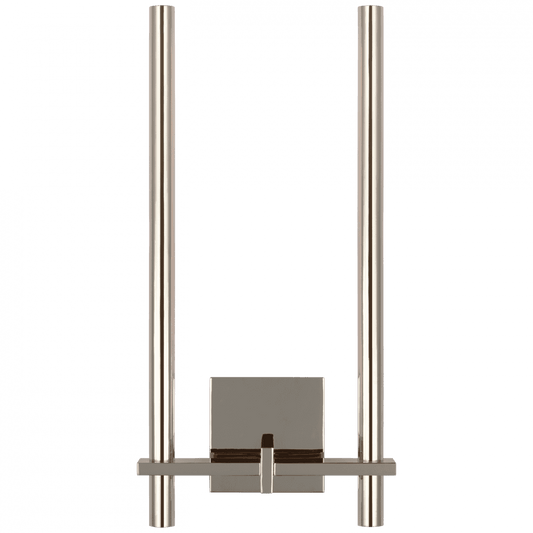 Visual Comfort Signature Axis Medium Two Arm Sconce Polished Nickel