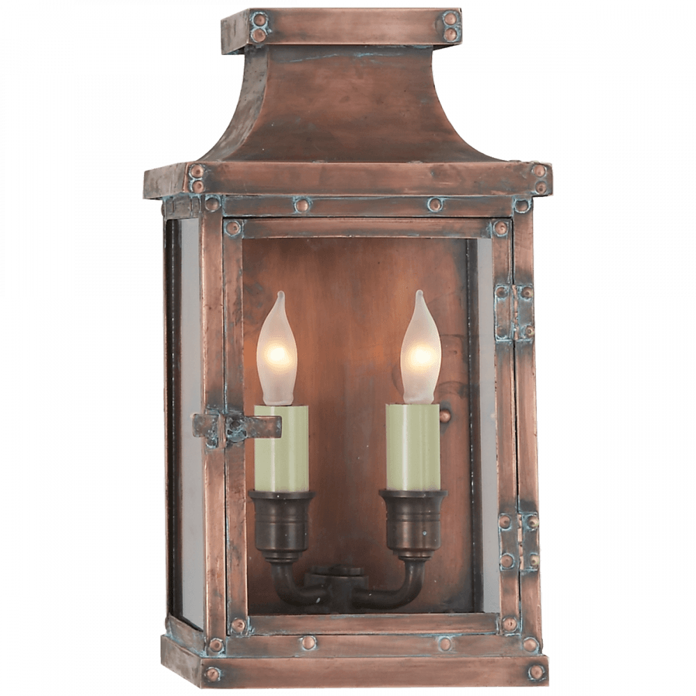 Visual Comfort Signature Bedford 3/4 Outdoor Lantern Natural Copper