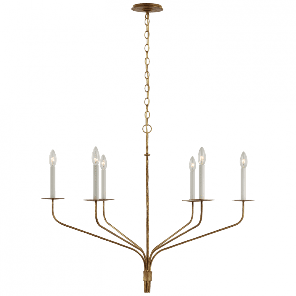 Visual Comfort Signature Belfair Large Chandelier Gilded Iron