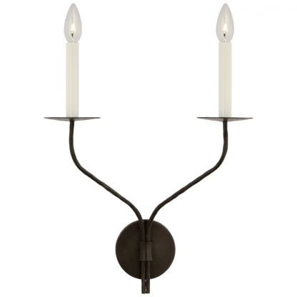 Visual Comfort Signature Belfair Large Double Sconce Aged Iron
