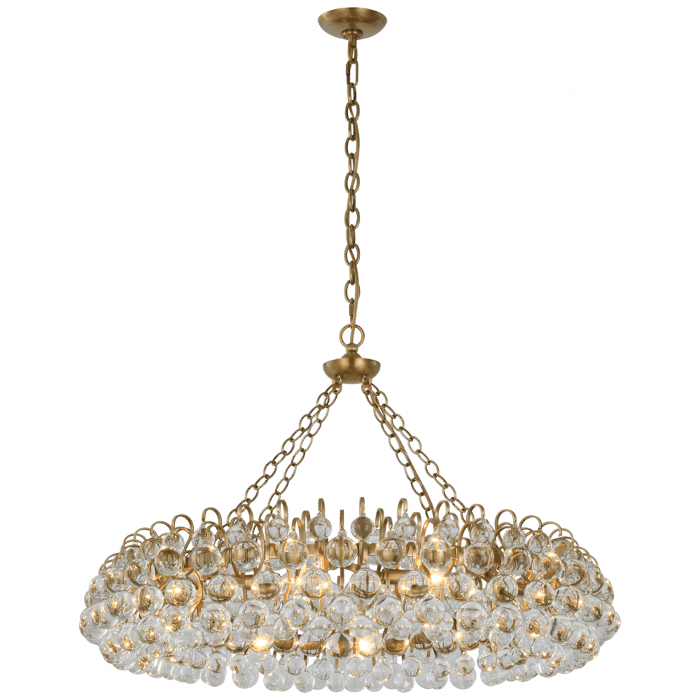 Visual Comfort Signature Bellvale Chandelier Hand-Rubbed Antique Brass