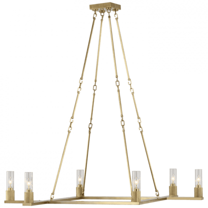 Visual Comfort Signature Beza Extra Large Chandelier Antique Brass