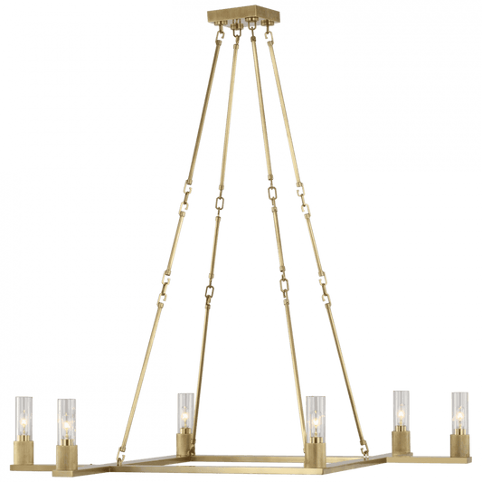 Visual Comfort Signature Beza Extra Large Chandelier Antique Brass