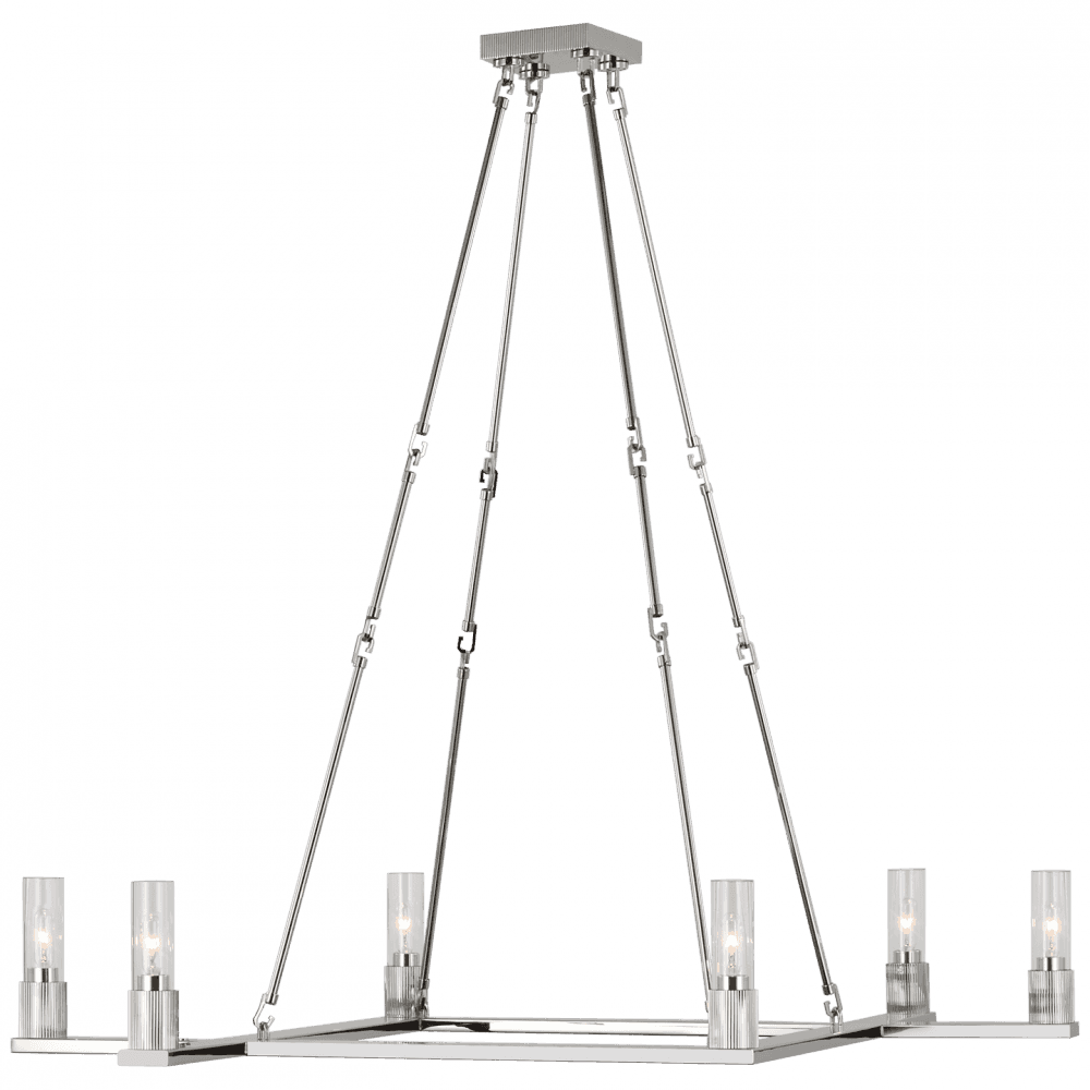 Visual Comfort Signature Beza Extra Large Chandelier Polished Nickel