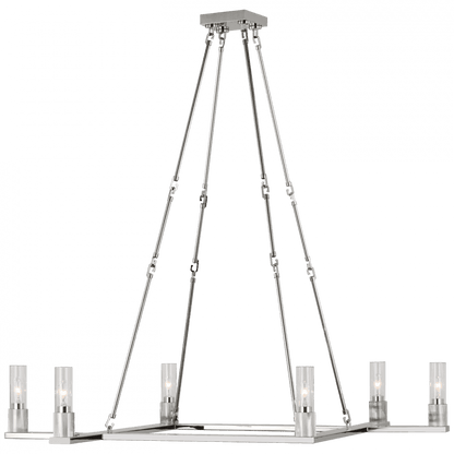 Visual Comfort Signature Beza Extra Large Chandelier Polished Nickel