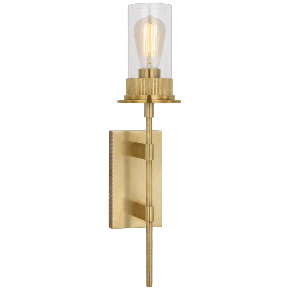 Visual Comfort Signature Beza Large Tail Wall Sconce Antique Brass