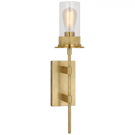 Visual Comfort Signature Beza Large Tail Wall Sconce Antique Brass