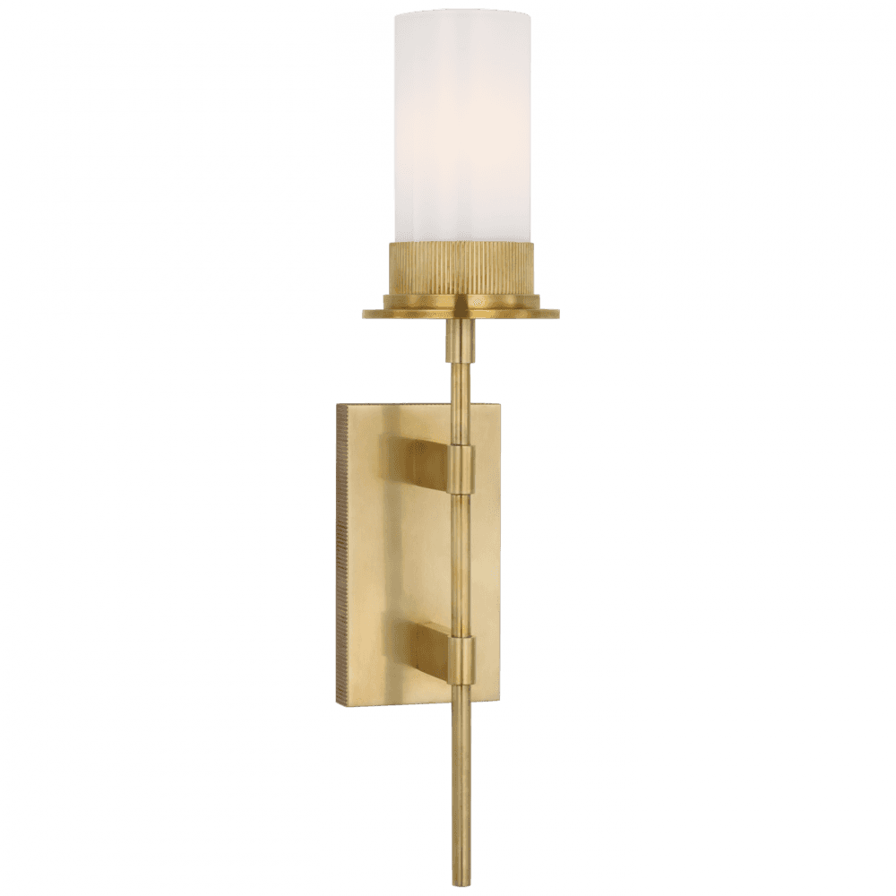 Visual Comfort Signature Beza Large Tail Wall Sconce Antique Brass