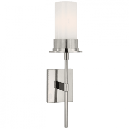 Visual Comfort Signature Beza Medium Tail Wall Sconce Warm Iron and Antique Brass