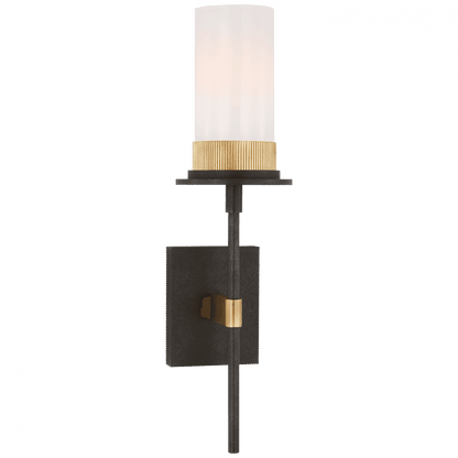 Visual Comfort Signature Beza Medium Tail Wall Sconce Warm Iron and Antique Brass