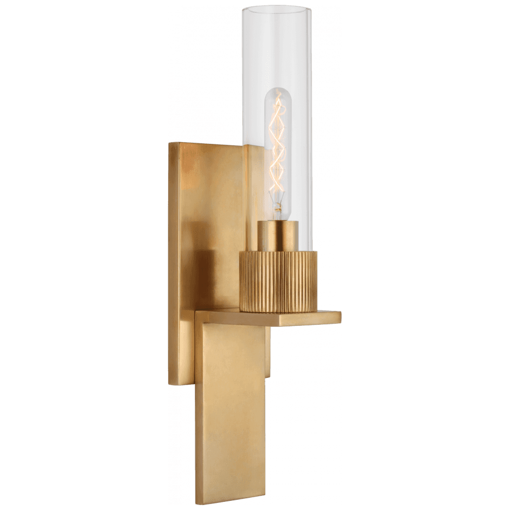 Visual Comfort Signature Beza Small Bath Wall Sconce Antique Brass