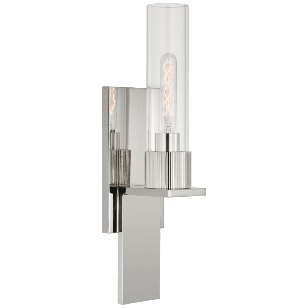 Visual Comfort Signature Beza Small Bath Wall Sconce Polished Nickel