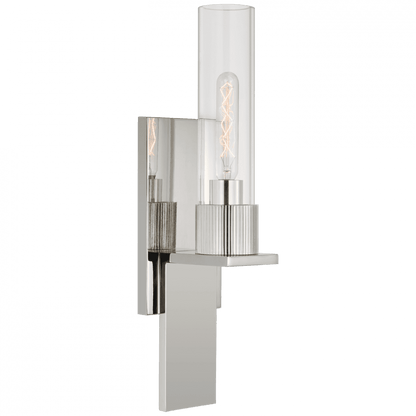 Visual Comfort Signature Beza Small Bath Wall Sconce Polished Nickel
