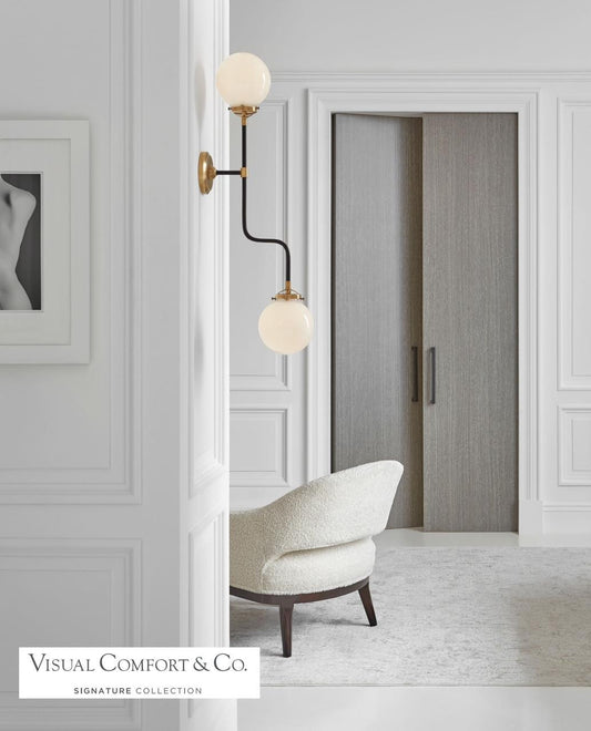 Visual Comfort Signature Bistro Bathroom Wall Sconce Polished Nickel