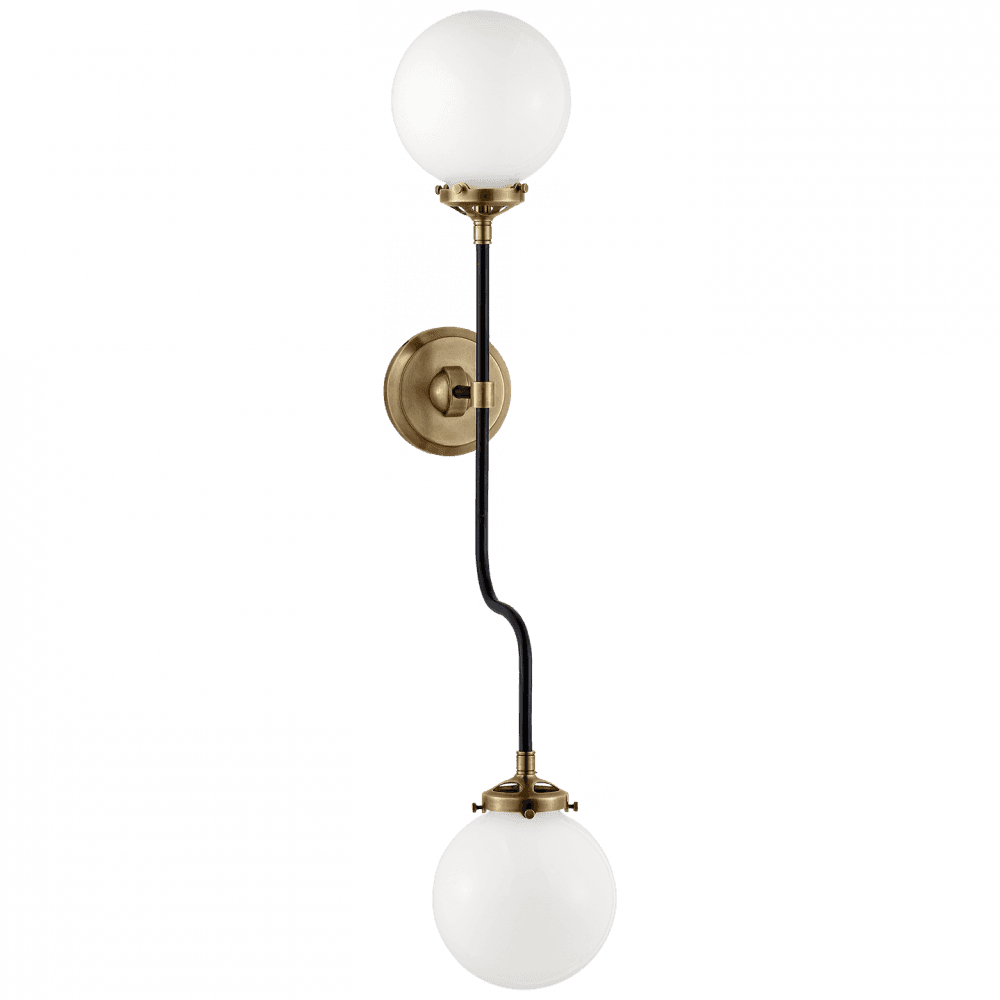 Visual Comfort Signature Bistro Bathroom Wall Sconce Hand-Rubbed Antique Brass