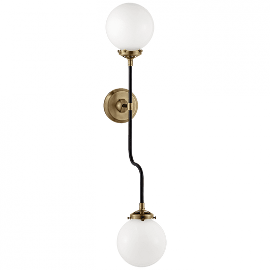 Visual Comfort Signature Bistro Bathroom Wall Sconce Hand-Rubbed Antique Brass
