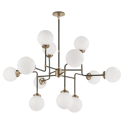 Visual Comfort Signature Bistro Medium Chandelier Hand-Rubbed Antique Brass