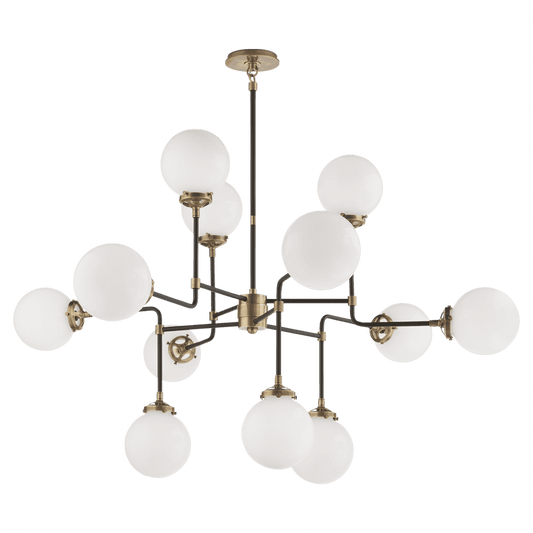 Visual Comfort Signature Bistro Medium Chandelier Hand-Rubbed Antique Brass